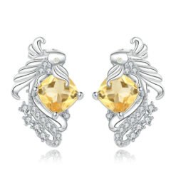 citrine earrings studs 170-01