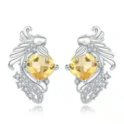 citrine earrings studs 170-01