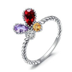 color gemstone ring 031-1