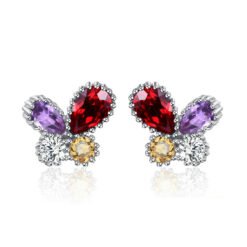 color stone earrings 221-01