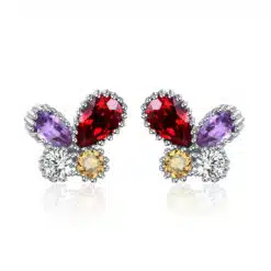 color stone earrings 221-01