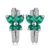 emerald butterfly earrings 236-02