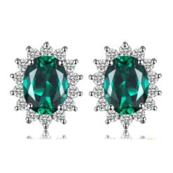 emerald green statement earrings 177-01