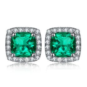 Emerald Studs Created Nano Emerald Stud Earrings