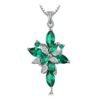 flower stone necklace 278-01