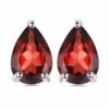 garnet earrings studs 198-01