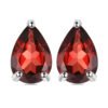 garnet stud earrings 155-01