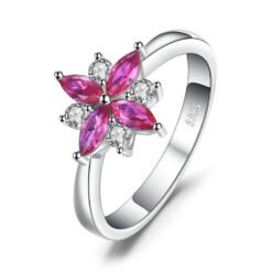 gemstone flower ring 083-01