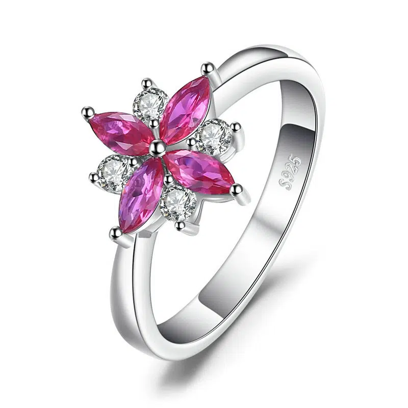 gemstone flower ring 083-01