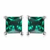 green silver earrings 202-01