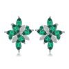green statement earrings 195-01