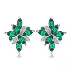 green statement earrings 195-01