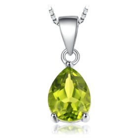 Green Stone Pendant Natural Peridot Necklace No Chain