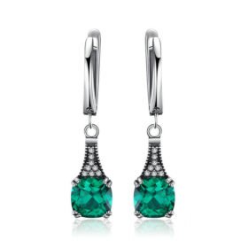 Hoop Earrings For Women Emerald Green Fashion Jewelry