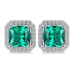 lab grown emerald earrings 130-01
