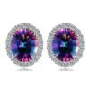 multi color stone earrings 228-01