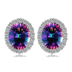 multi color stone earrings 228-01