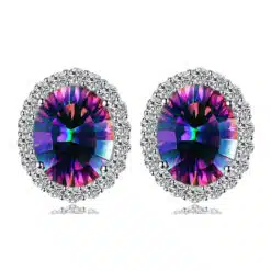 multi color stone earrings 228-01