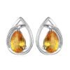 orange sapphire earrings 180-01