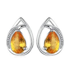 orange sapphire earrings 180-01