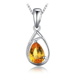 orange sapphire necklace 250-01
