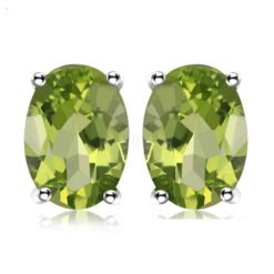 peridot earrings silver 215-01
