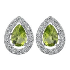 peridot earrings studs 154-01