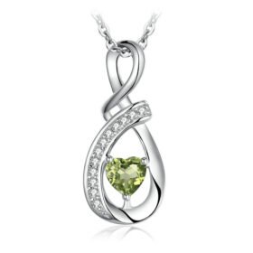 Peridot Necklace Love Shade Green Gemstone Pendant No Chain