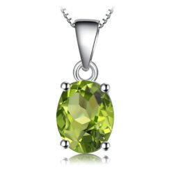 peridot necklace silver 287-01