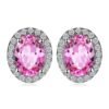 pink sapphire earrings studs 227-01