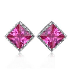 pink sapphire stud earrings 179-01
