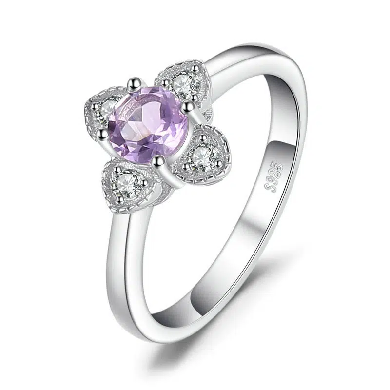 purple amethyst ring 082-01