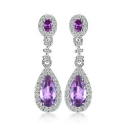 purple drop earrings 165-01