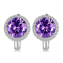 purple earrings 166-01