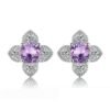 purple stone earrings 217-01