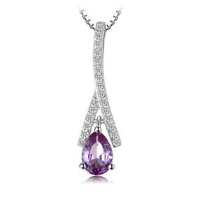 Purple Stone Necklace Alexandrite Sapphire Pendant No Chain