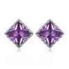 purple stud earrings 183-01