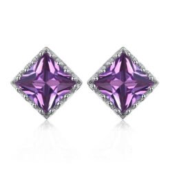 purple stud earrings 183-01