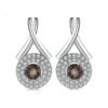 quartz earrings studs 158-01