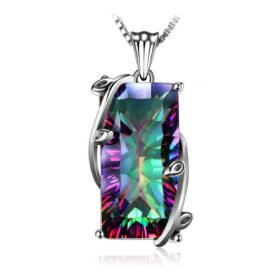 Rainbow Necklace Quartz Sterling Silver Pendant No Chain