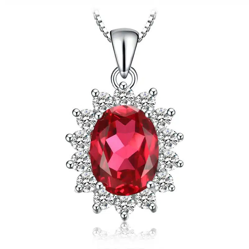 red stone necklace 271-01