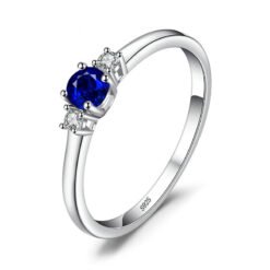 sapphire silver ring 101-01