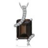 smoky quartz necklace 245-01