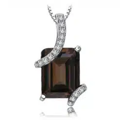 smoky quartz necklace 245-01