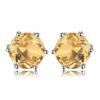 yellow stone earrings 233-01